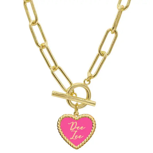 DZ - Classic Enamel Heart Necklace
